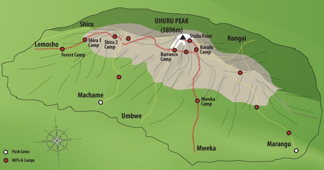 Marangu Route Map