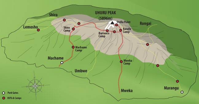 Marangu Route Map