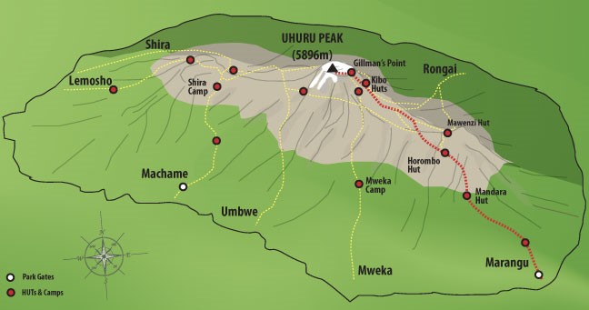 Marangu Route Map