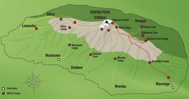 Marangu Route Map